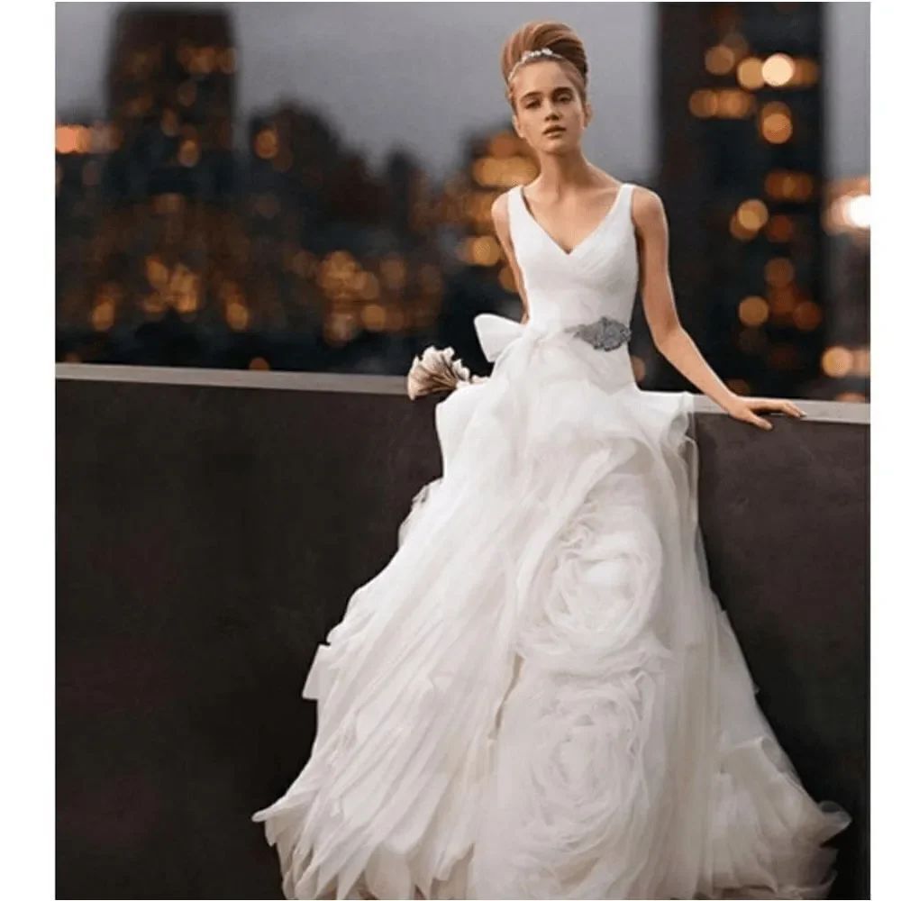White by Vera Wang ORGANZA wedding Dress S